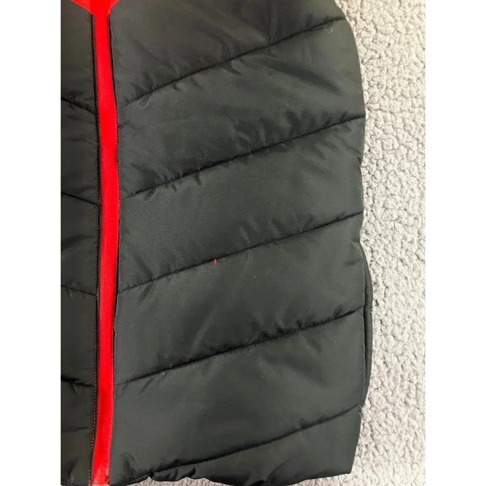 Puma Kids Red Black Colorblock Puffer Vest Size Medium